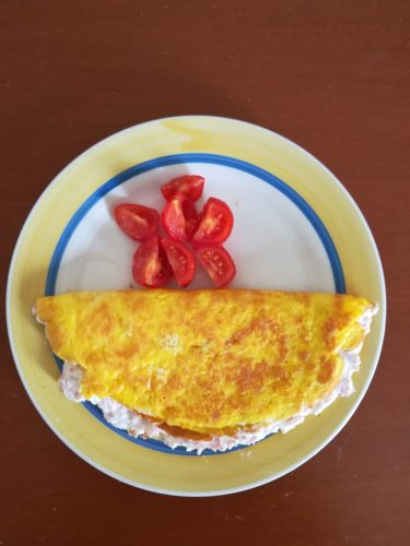 alt= omelette, ricotta, arte