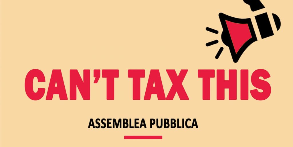 Manifesto dell'assemblea sulle tasse